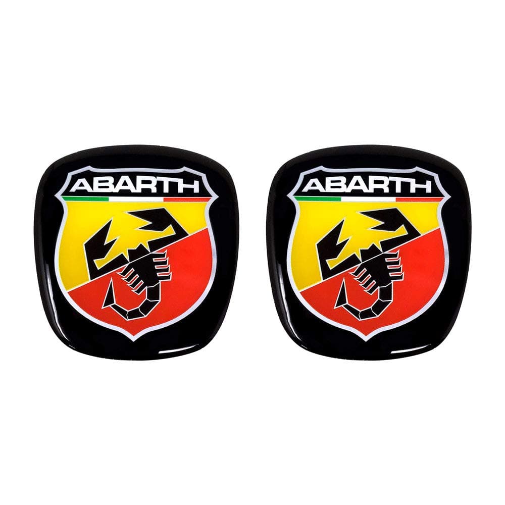 Abarth 32010 Sticker 3D Logo Front + Rear Shield Official for Fiat 500