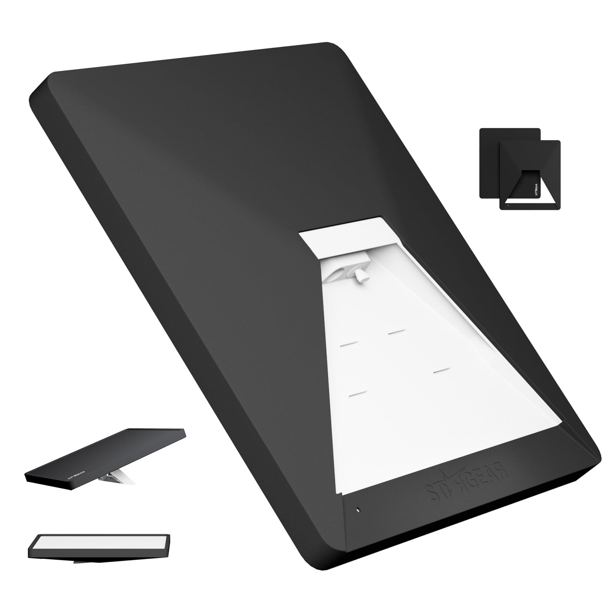 Starlink Mini Case, Mini Protective Cover Liquid Silicone Case for Starlink Satellite Dish, Accessories for Starlink Portable Protective Cover Shell with Black Sticker (Black)