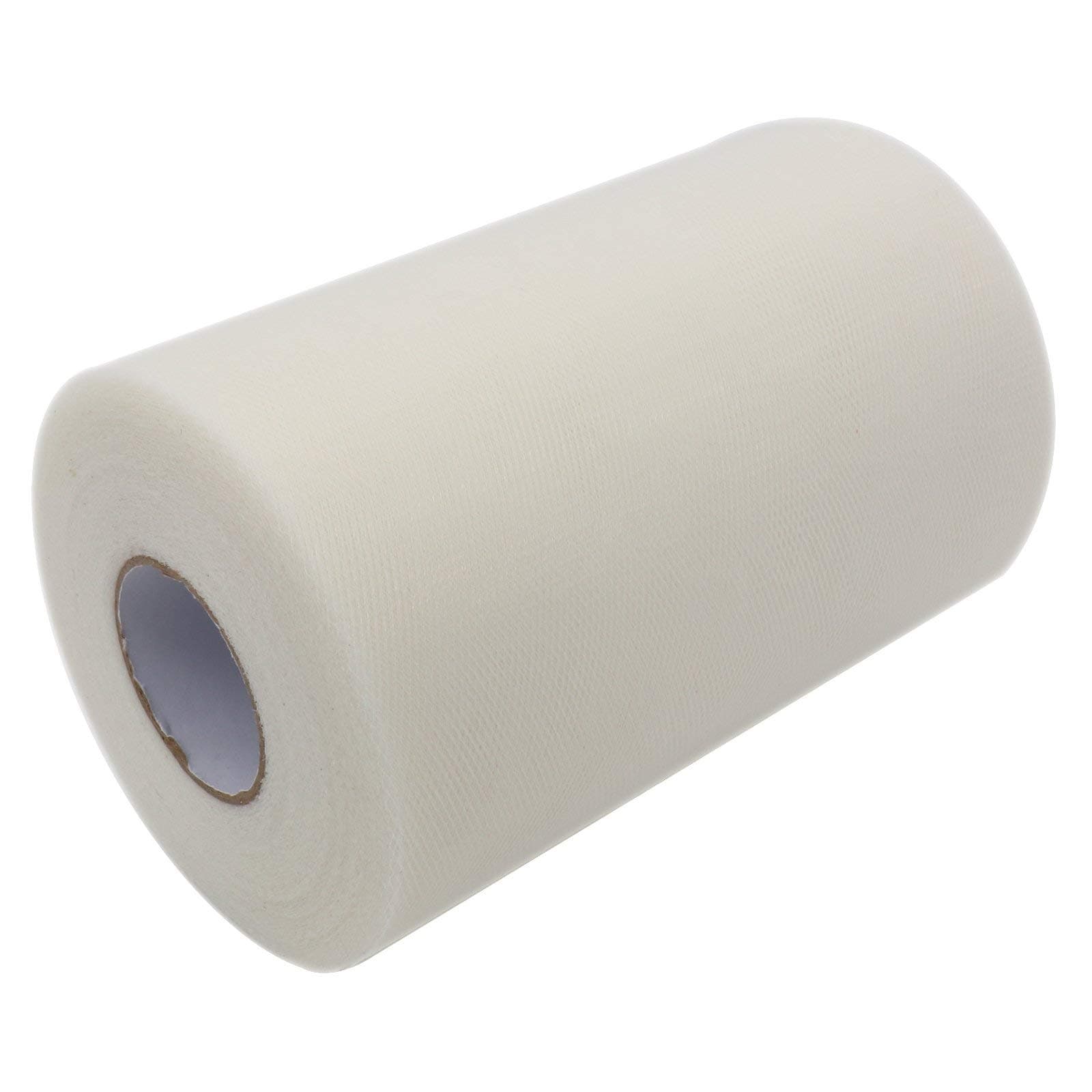 6 Inch x 100 Yards (300FT) Tulle Roll Spool Crochet Tube Top Tutu Party W Crafts Bridal Bow Skirt Dress Wedding Decor Sewing Crafts Fabric Party Decoration Bow Ribbon Table Sashes
