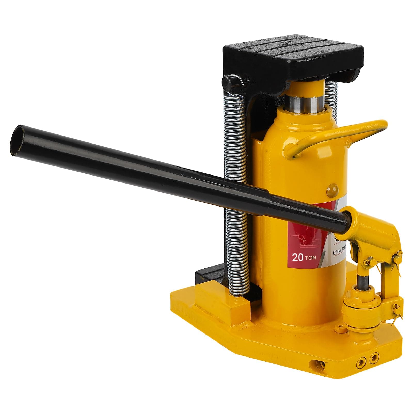 Toe Jack Lift Hydraulic Machine Floor Jack, 10T on Toe Jack Lift, 20T on Top Lift Jack with Manual Hand Pump, Hydraulic Toe Jack Heavy Duty Truck Travel Trailer Repair, Lift Capacity 10-20Ton