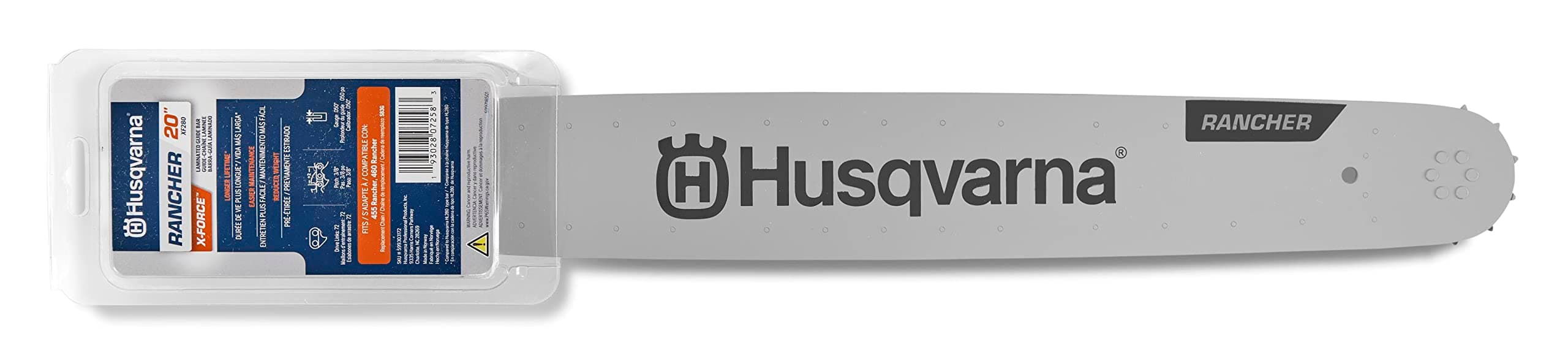 Husqvarna 599999872 LAM-20 Chainsaw Bar, Grey