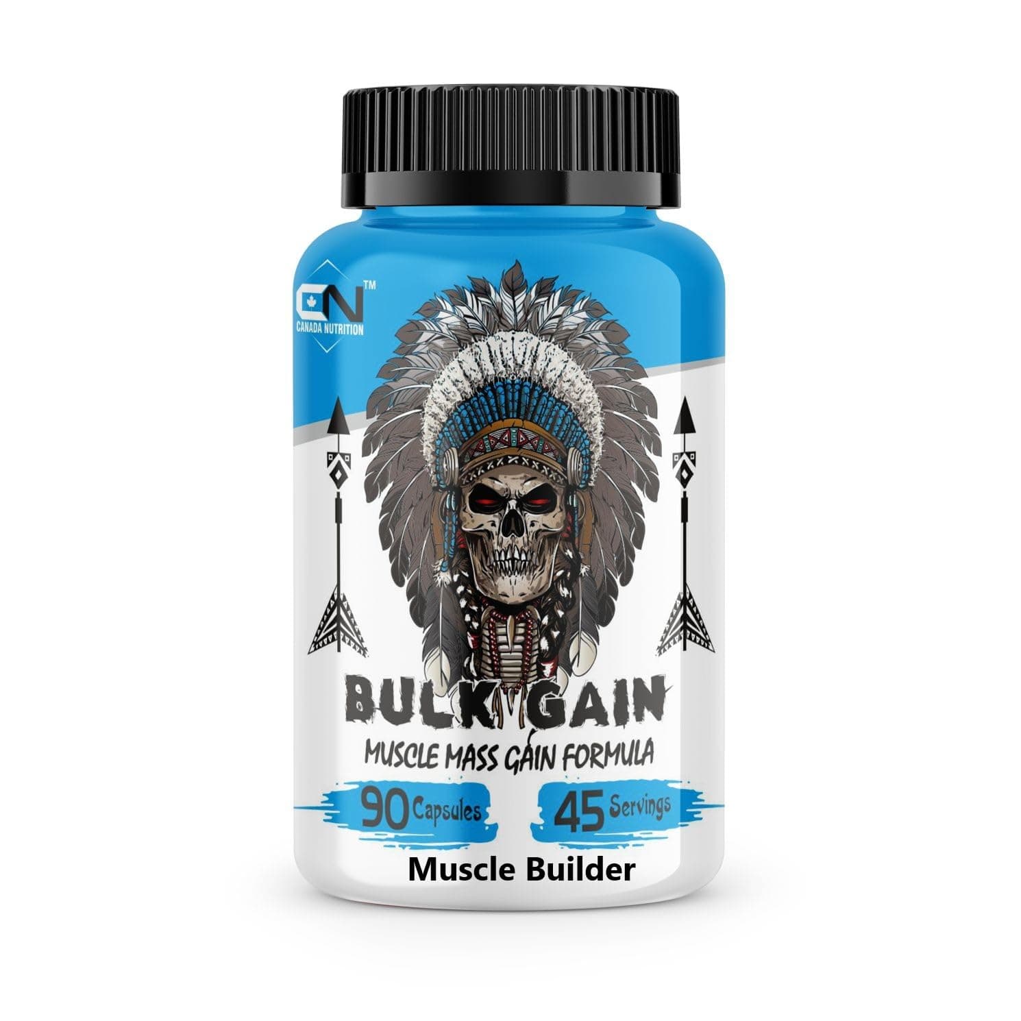 Canada Nutrition Bulk Gain Mass & Weight Gainer Capsule for Fast Weight & Muscle Gain, Daily Muscle Building Weight Lifters Supplement for Muscle Growth (90 Capsules)