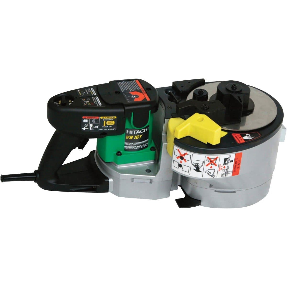 Hitachi VB16Y Portable Variable Speed Rebar Cutter Bender, Up to Number 5 (3/8", 1/2", 5/8") Grade 60 Rebar, 3.1 Second Cut, 8.0 Amp