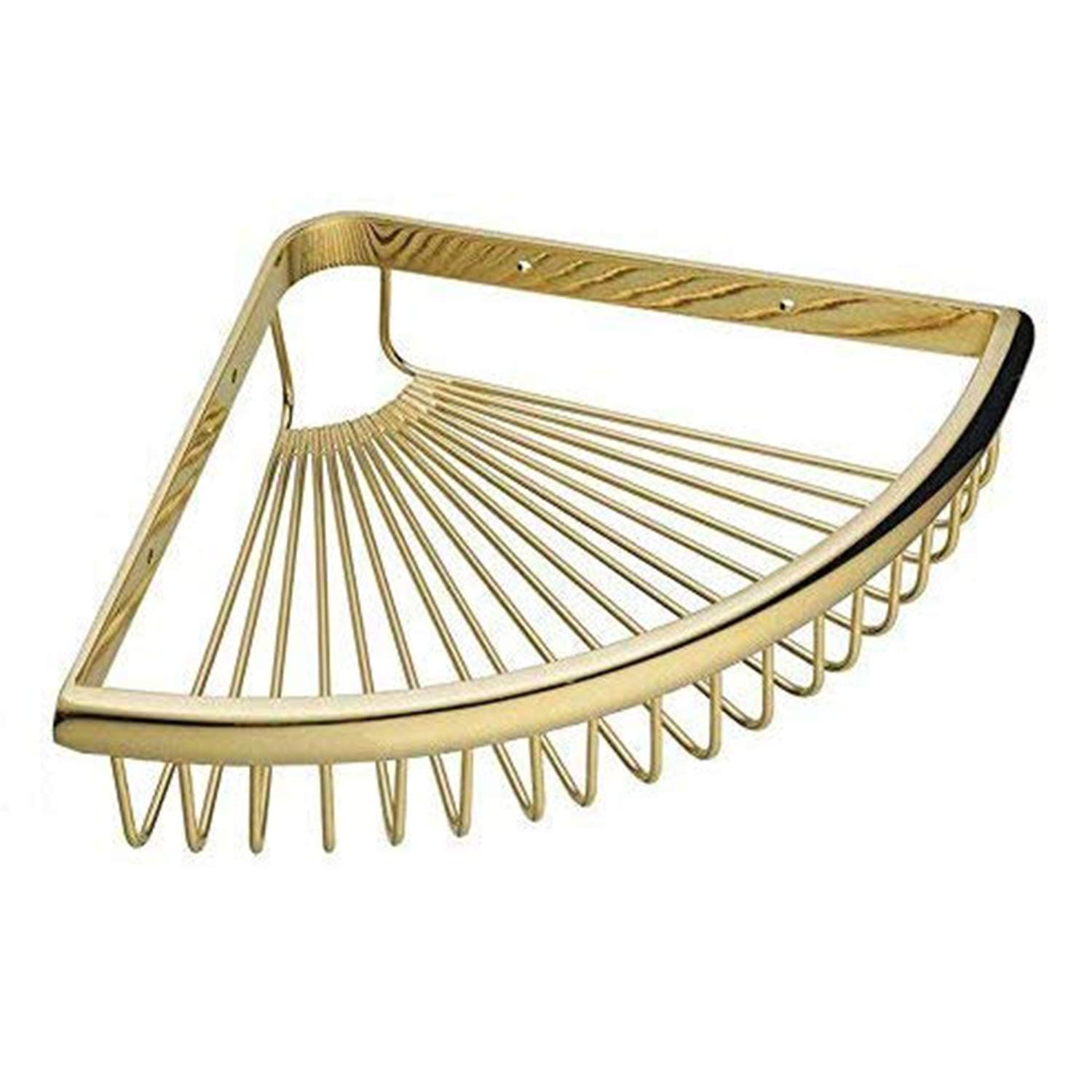 XINYU Bathroom Storage Gold Shower Corner Caddy Modern triangle Bath Shelf,Solid Brass