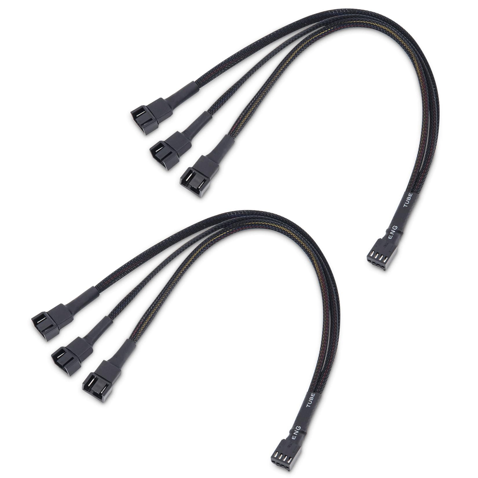 Cable Matters 2 Pack 4 Pin PWM Splitter Cable - 30cm, 3 Computer Fan Splitter