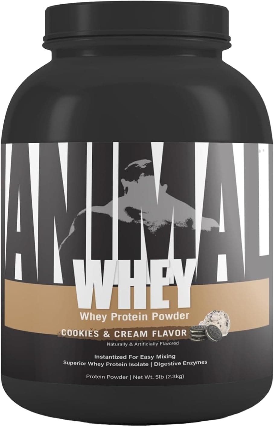 ANIMAL Isolate Whey Protein Powder (Cookies and Cream) – with 25g Protein & 4.6g BCAAs for Muscle Building, Protein Shake with isolates & Various Amino acids – 2,3kg