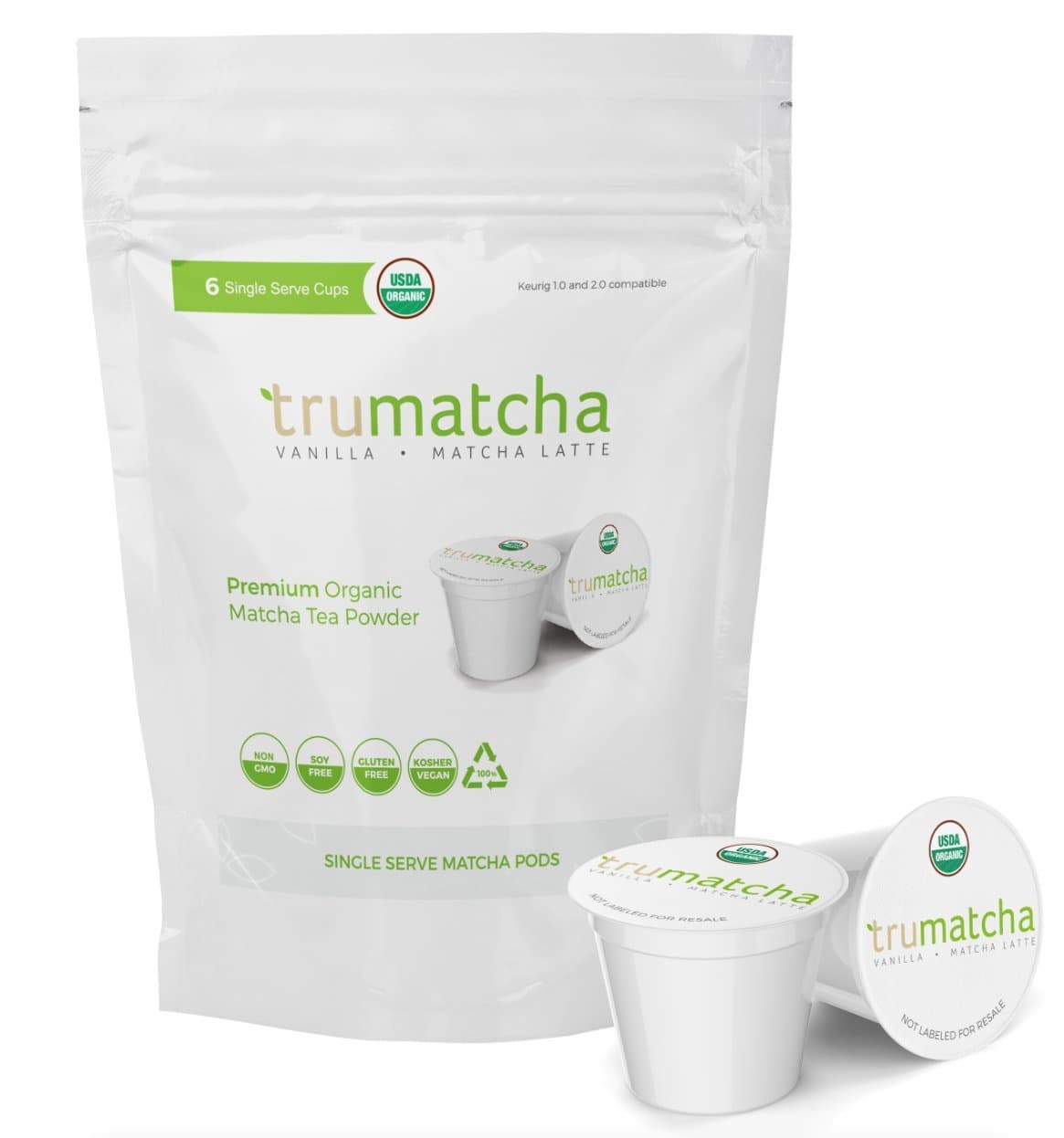 Organic Matcha Tea K Cups for Keurig 1.0 & 2.0, Best Matcha Green Tea Matcha Latte kcups Pods, 12 Single Serve Vanilla Pods, Japanese Ceremonial Grade, Rich in Antioxidant Delicious & Convenient