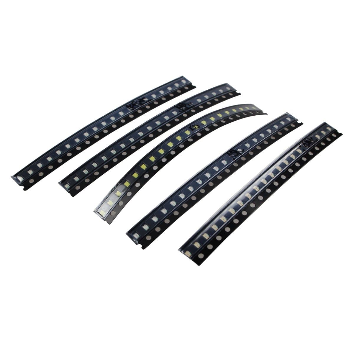 0805 SMD LED Red/Yellow/Green/White/Blue Light-Emitting Diode Set - Black (100 PCS) Compatible with Arduino Raspberry Pi DIY Etc