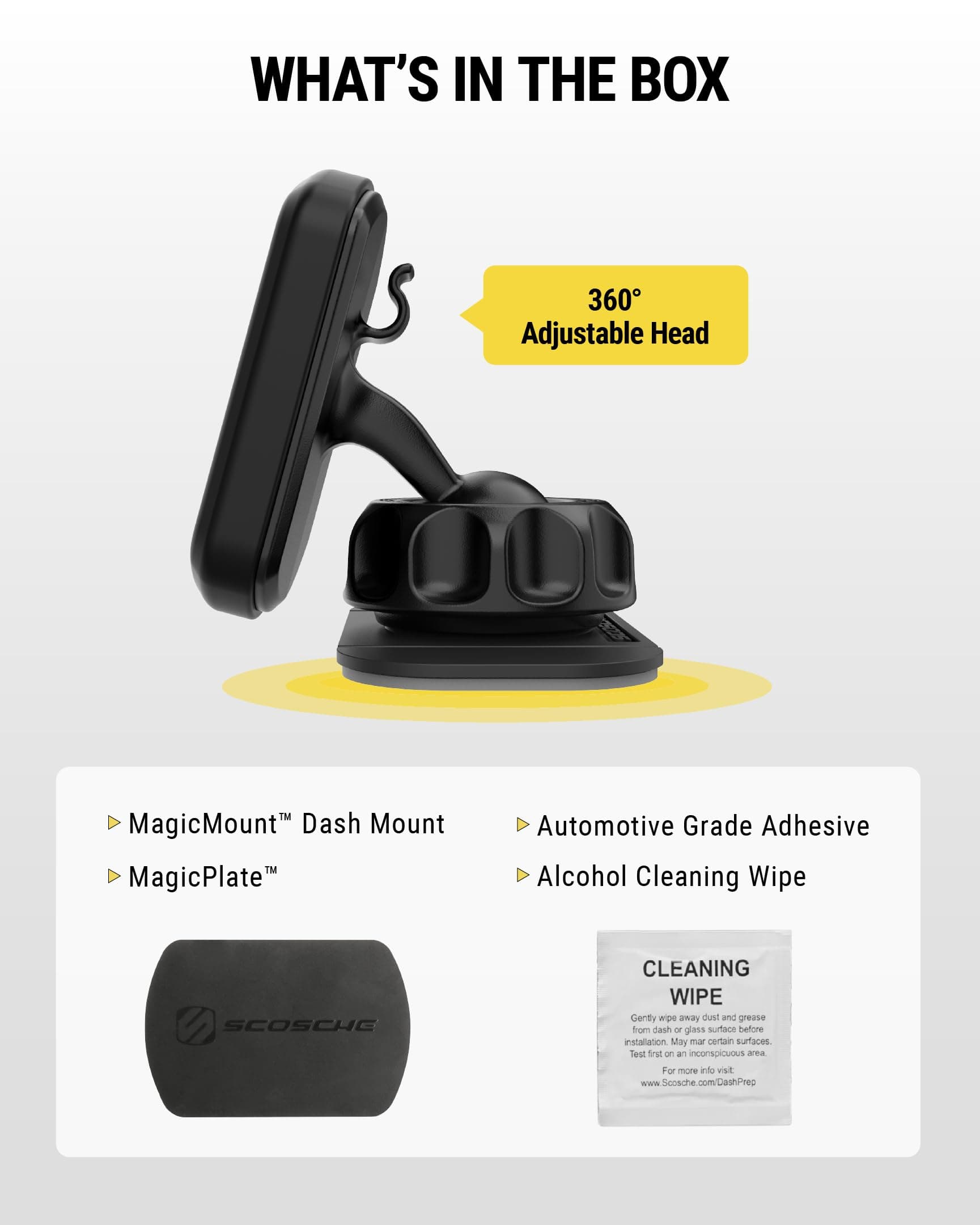 SCOSCHE MAGDM-10PKFLT MagicMount Universal Magnetic Mount Holder for Mobile Devices, Black (Pack of 10)