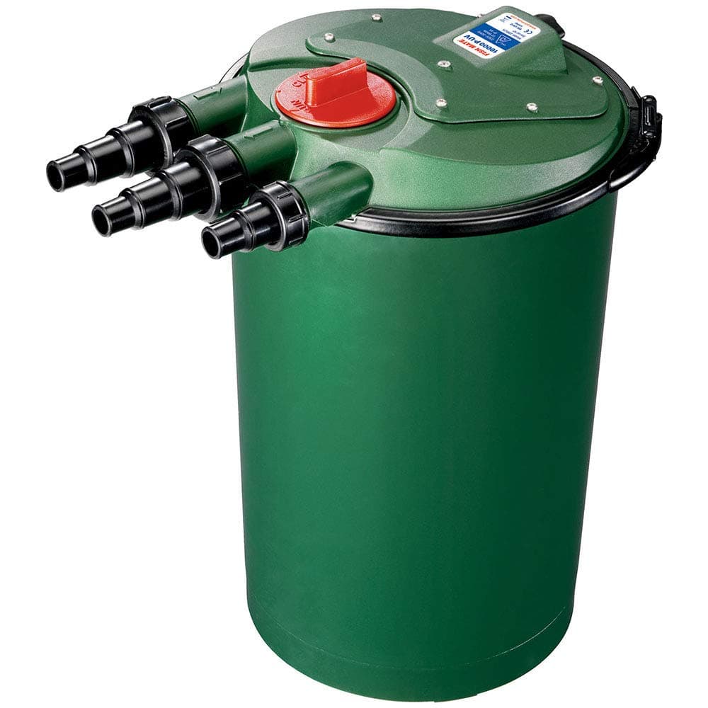 Fish Mate 10000 PUV Pressurized UV & Bio Pond Filter - Powerclenz Automatic Cleaning System for Clear Water
