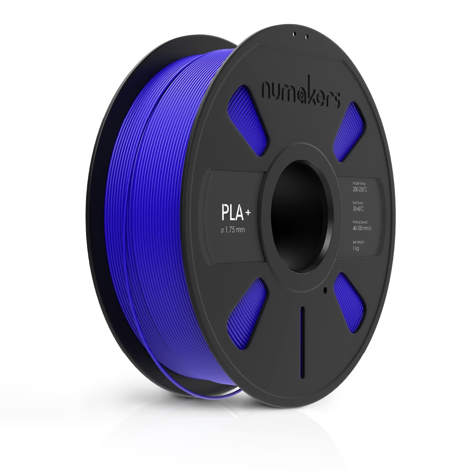 - NUMAKERS PLA+ 3D Printer Filament, 1.75mm, Dimensional Accuracy +/- 0.03 mm, 1 kg Spool (2.2 lbs), Compatible with Most FDM Printers (Royal Blue)