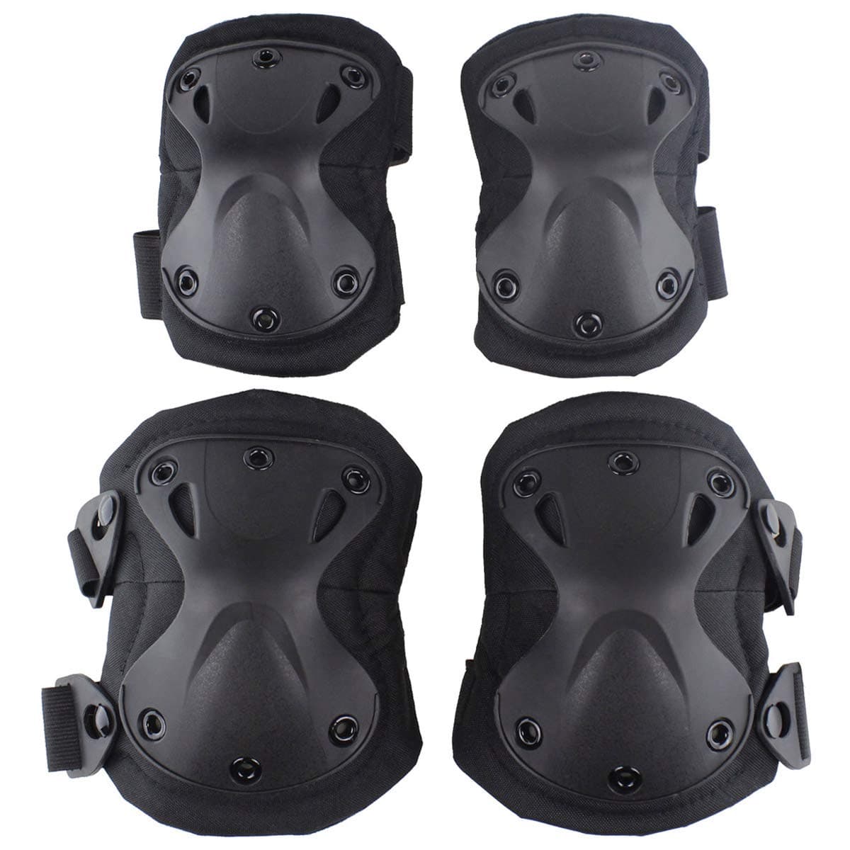 Tactical Combat Knee & Elbow Protective Pads Set for Outdoor CS Paintball Game Cycling Safety Skateboarding Gear Skates Knee Protection Guard Pads