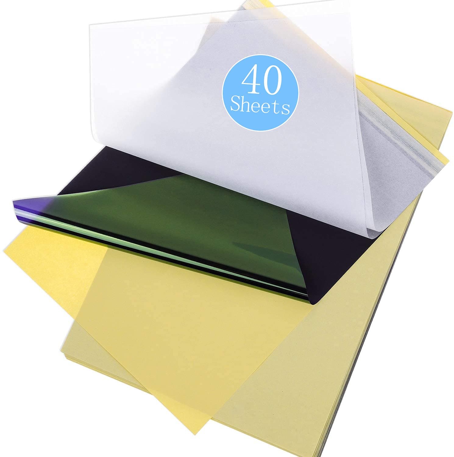 40-Pack Tattoo Stencil Paper - 4 Layers, 8.5" x 11" A4 Size, Thermal Transfer Paper for Tattoo Supplies