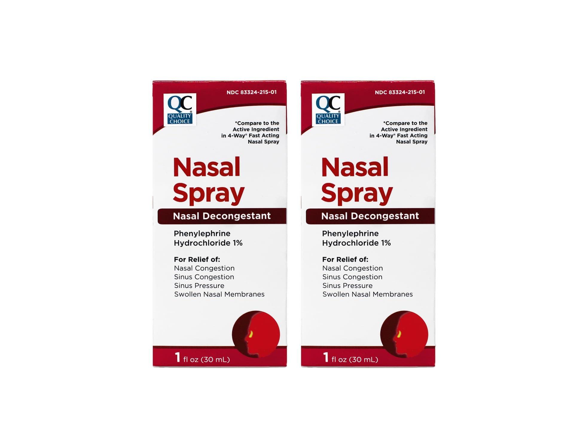 Quality Choice Nasal Decongestant Spray 1 OZ (2)