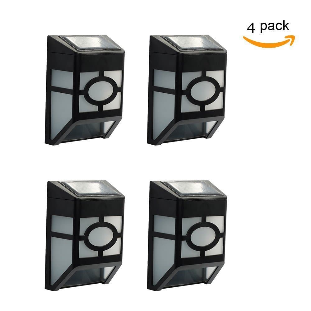 KAPATA 2-LEDs Mission-Style Solar Deck Accent Lights Pack of 4Pcs