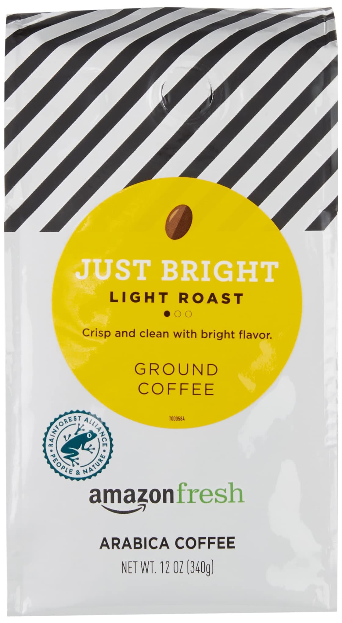 Amazon Fresh Just Bright Ground Coffee, Light Roast, 12 Ounce (Pack of 3)