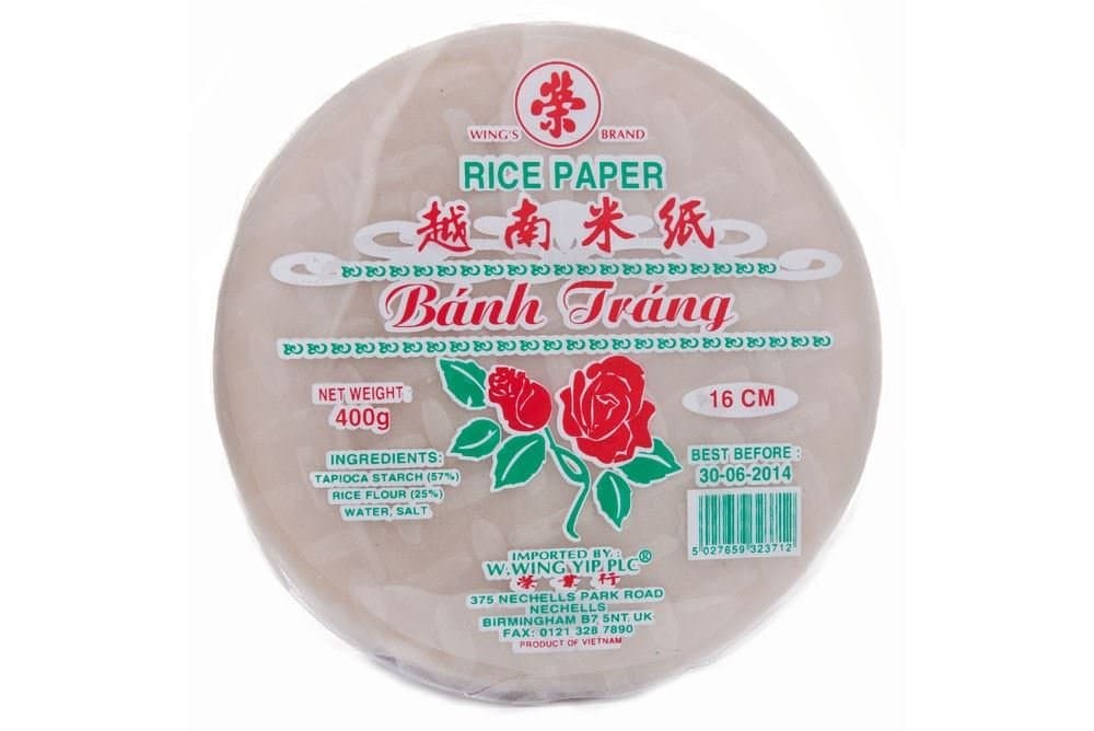 Rice Paper Round 16cm 400g Spring Salad Summer Roll Wrapper Skin Banh Trang Edible Food Prepare Cook Party