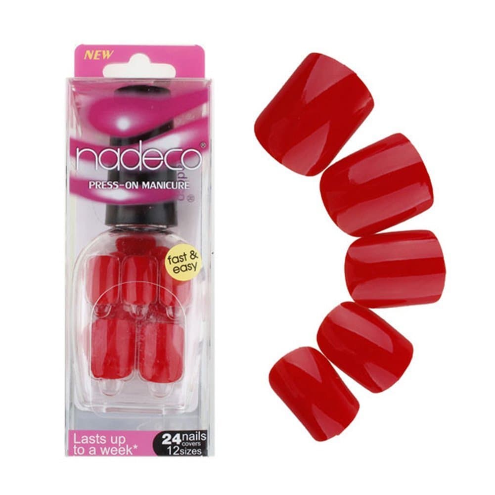 CLAVUZ Fake Nails False Nail Full Cover Tips Press On Nail Manicure Fashion Design Artificial Press On Tips Natural 24PCS Size