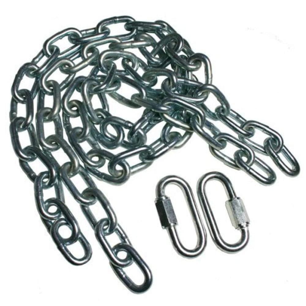 Diy Crafts CT-DIY-HI-37694 D - Shape Locking Carabiner M4 Stainless Steel Quick Link Chain Connector Keychain Ring Buckle, # 8, Pack of 5 (Multicolor)