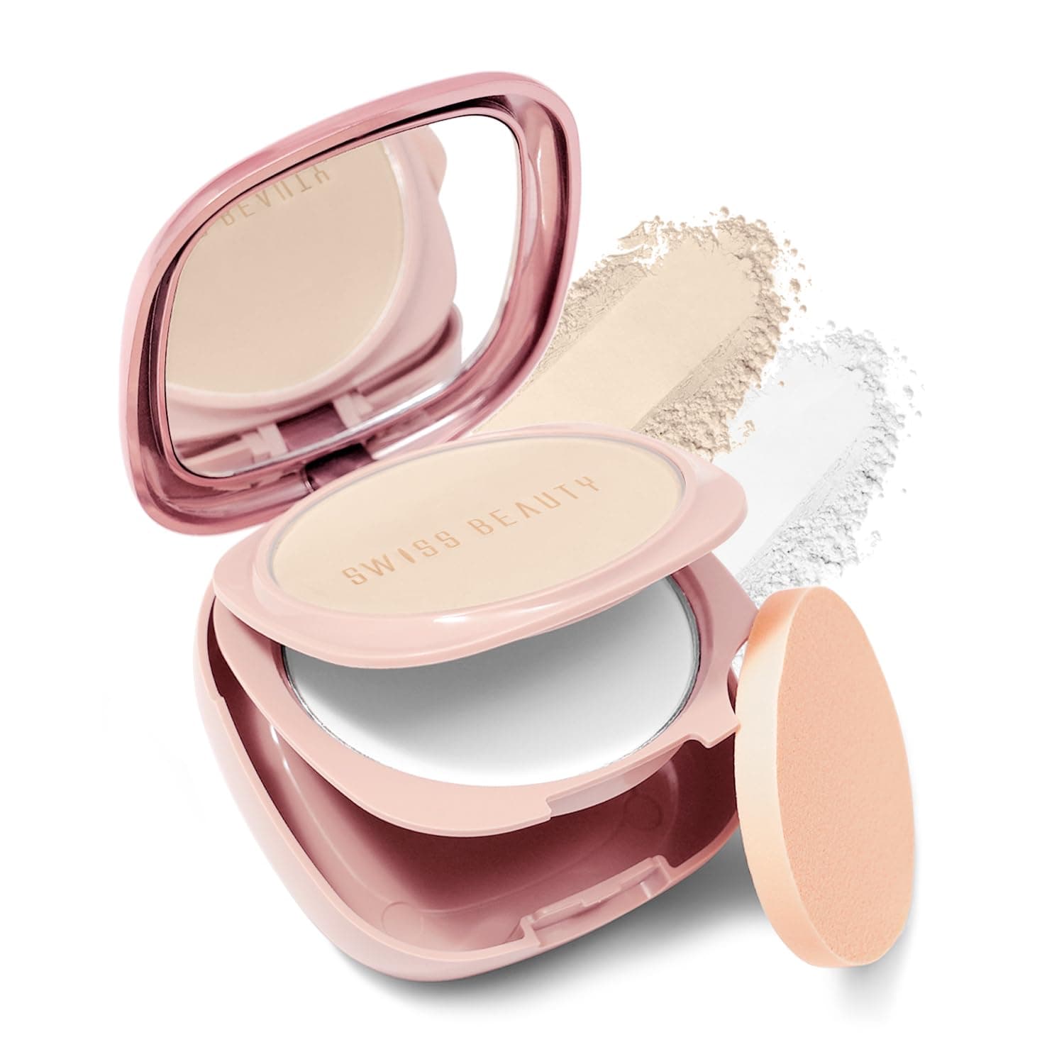 Matte & Set Duo Lightweight Compact For All Skin Types| Compact Powder + Translucent Powder | Shade- 02 Beige, 20gm