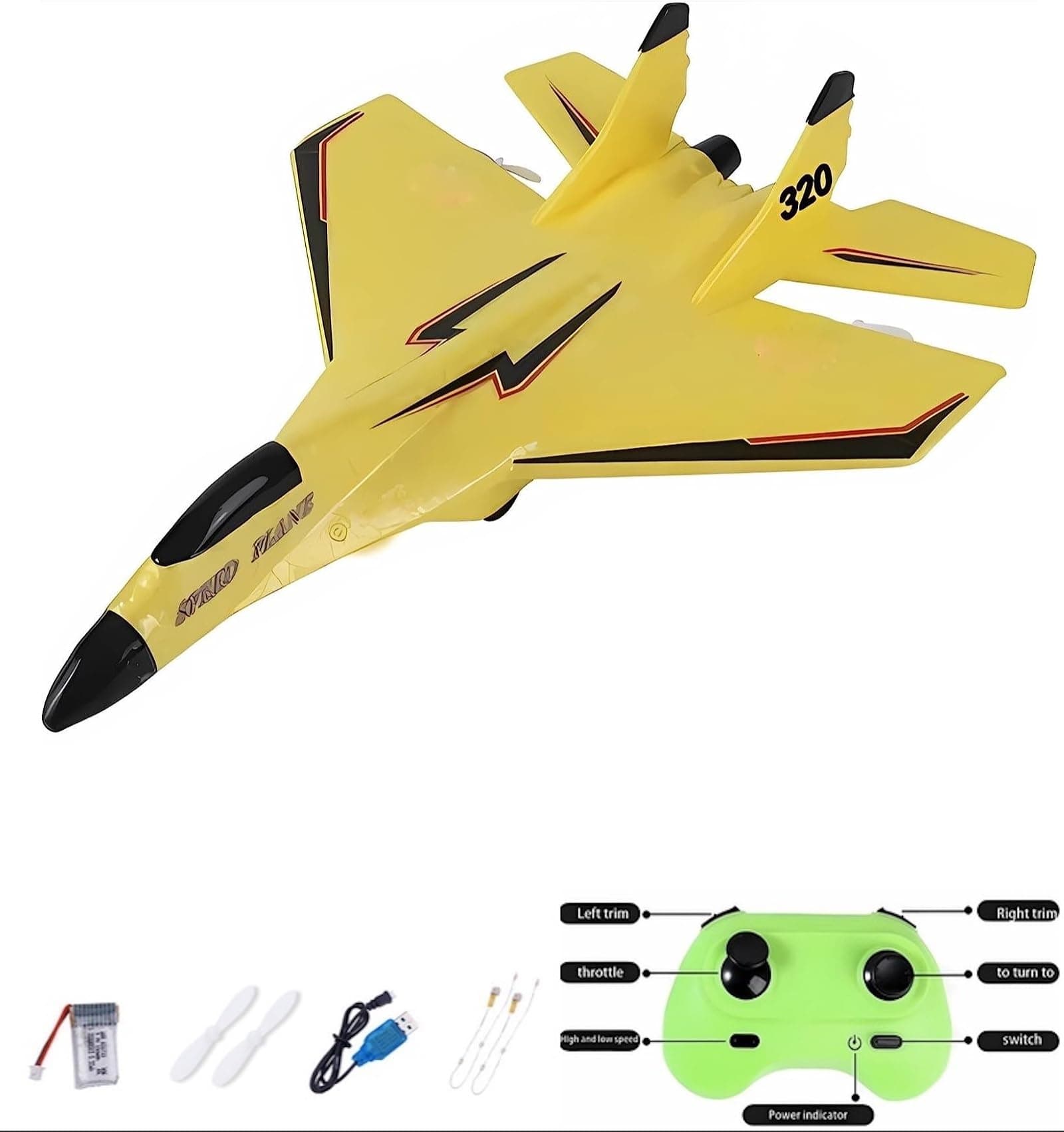 MAXBECK Remote Control Wireless Airplane Toy with Lights, Su-35 Rc Glider 2 Channel 2.4 GHZ Remote Control Planes, Outdoor Foam Rc Aircraft for Hobby Rc Airplanes