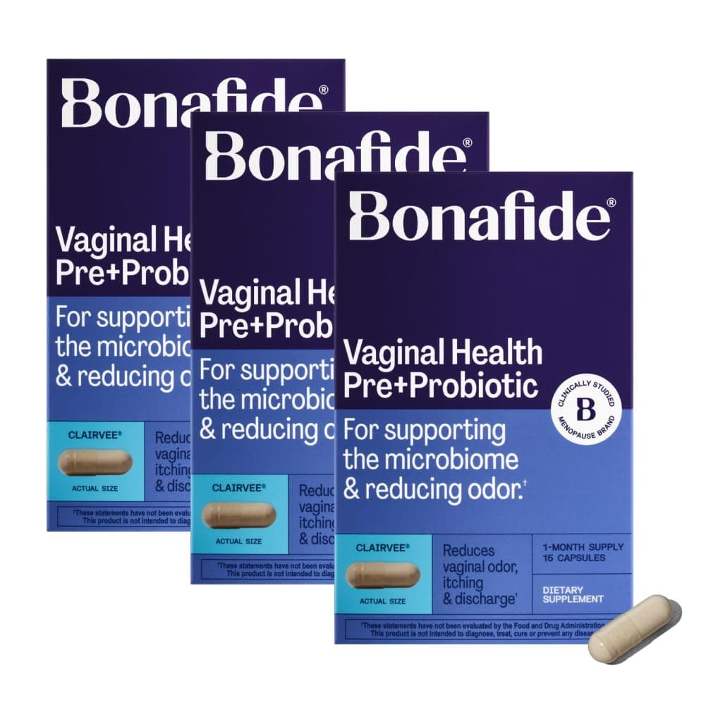 Bonafide Clairvee Vaginal Probiotic – Hormone-Free, Drug-Free Relief from Odor, Vaginal Itching and Discharge (3 Month Supply)