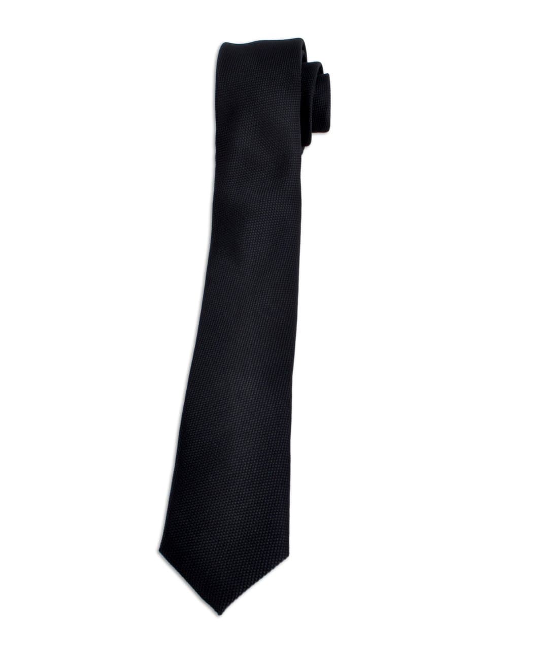 Laurant Bennet Modern Skinny Polyester Men's Tie-Black