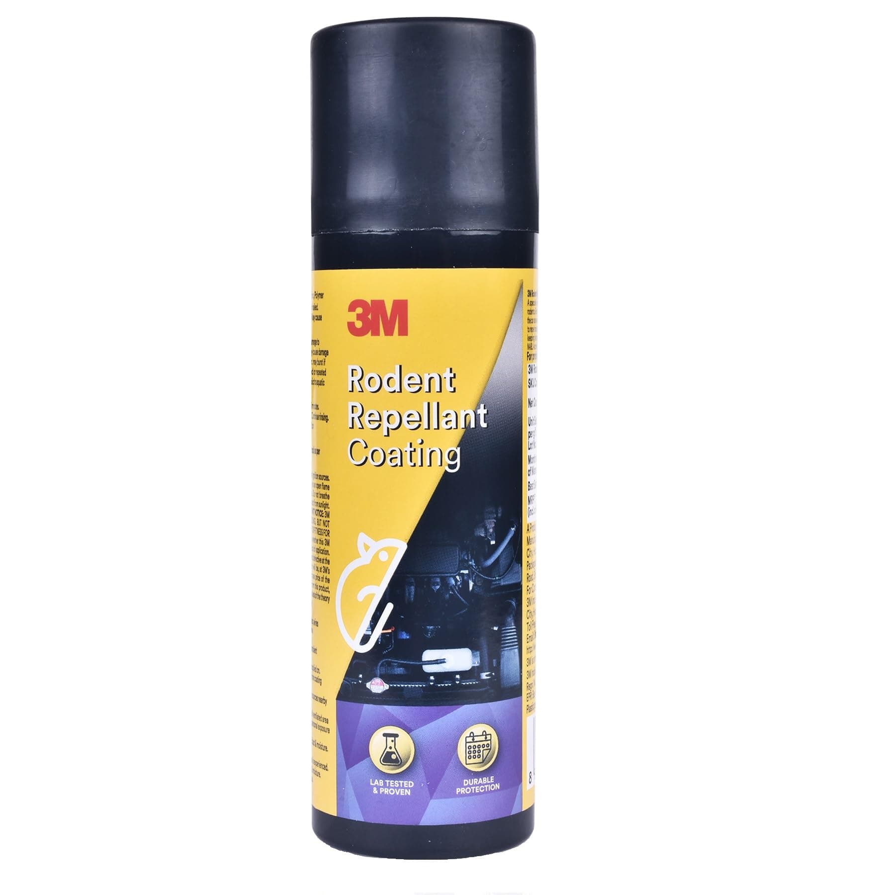 3M Rodent Repellent Coating Spray, Prevents Rat Bites in Engine Parts and Wires, Highly Effective, Leak-Free, Easy-to-Spray, Bitter Taste, No Kill-only Repels (80g, Pack of 1)