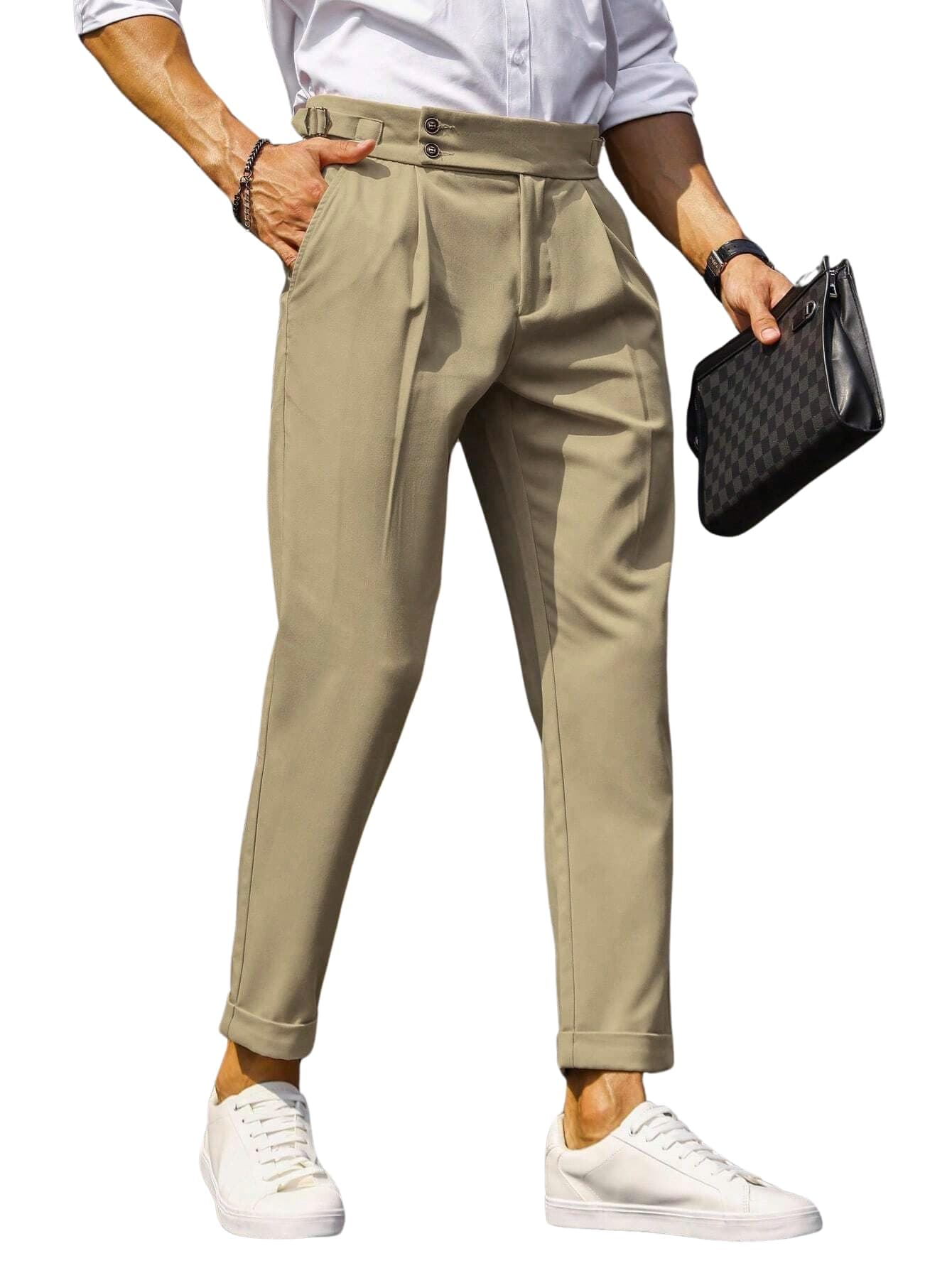 Lymio Men's Regular Fit Mid Rise Trouser