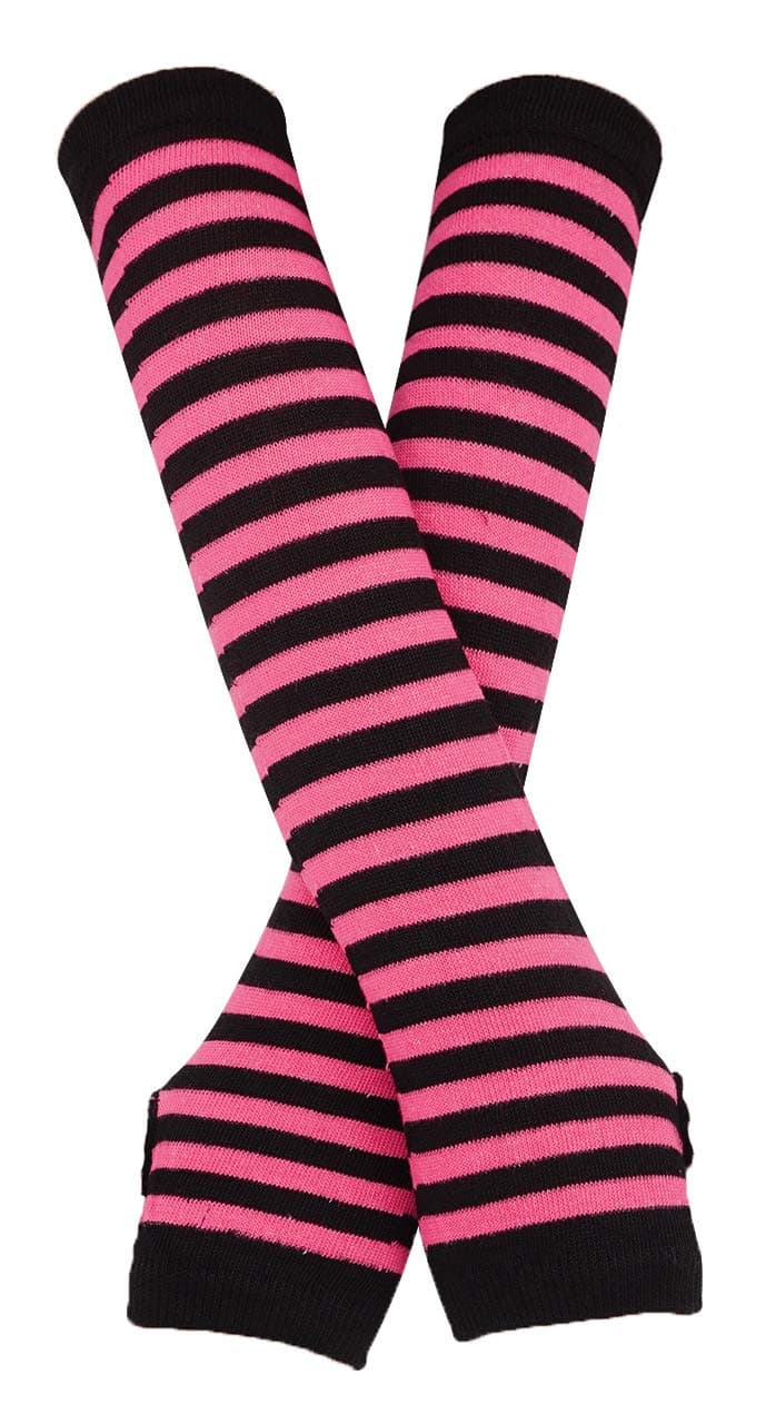 Punk Gothic Rock Long Arm Warmer Fingerless Gloves