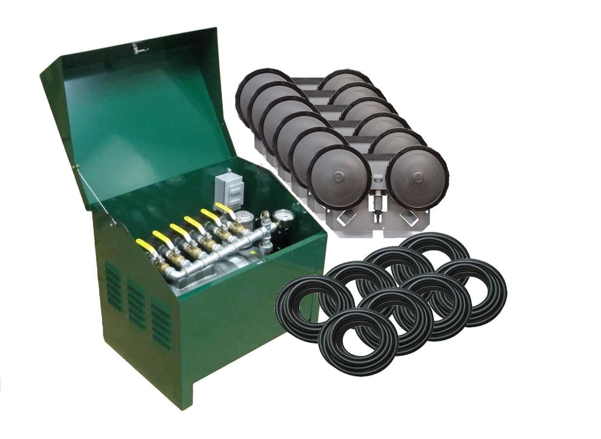 EasyPro PA100D Sentinel Deluxe Pond Aeration System/Complete PA100W System with Cabinet / 1 hp Kit with 6 QS2 Dual Diffusers / 800' Quick Sink Tubing / 115 Volts