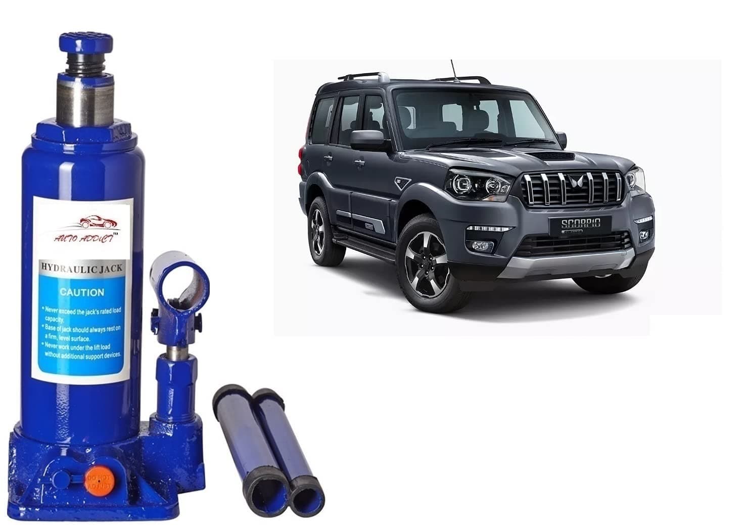 Auto Addict Car Jack 5 ton Hydraulic Bottle Jack for Mahindra Scorpio Classic