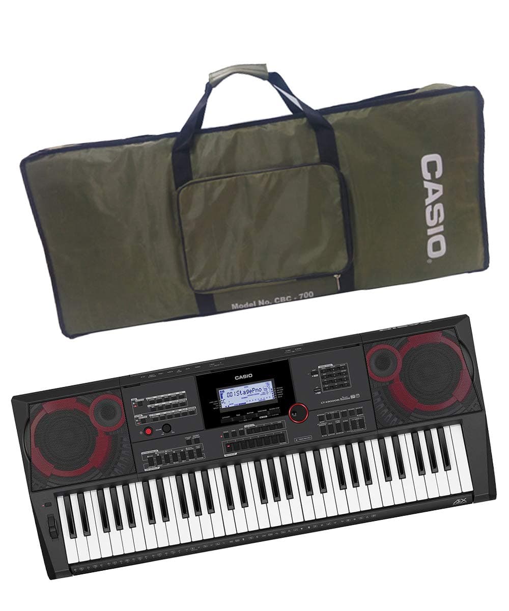 Casio CT-X9000IN 61-Key Portable Keyboard with Carry Case (Olive Green)