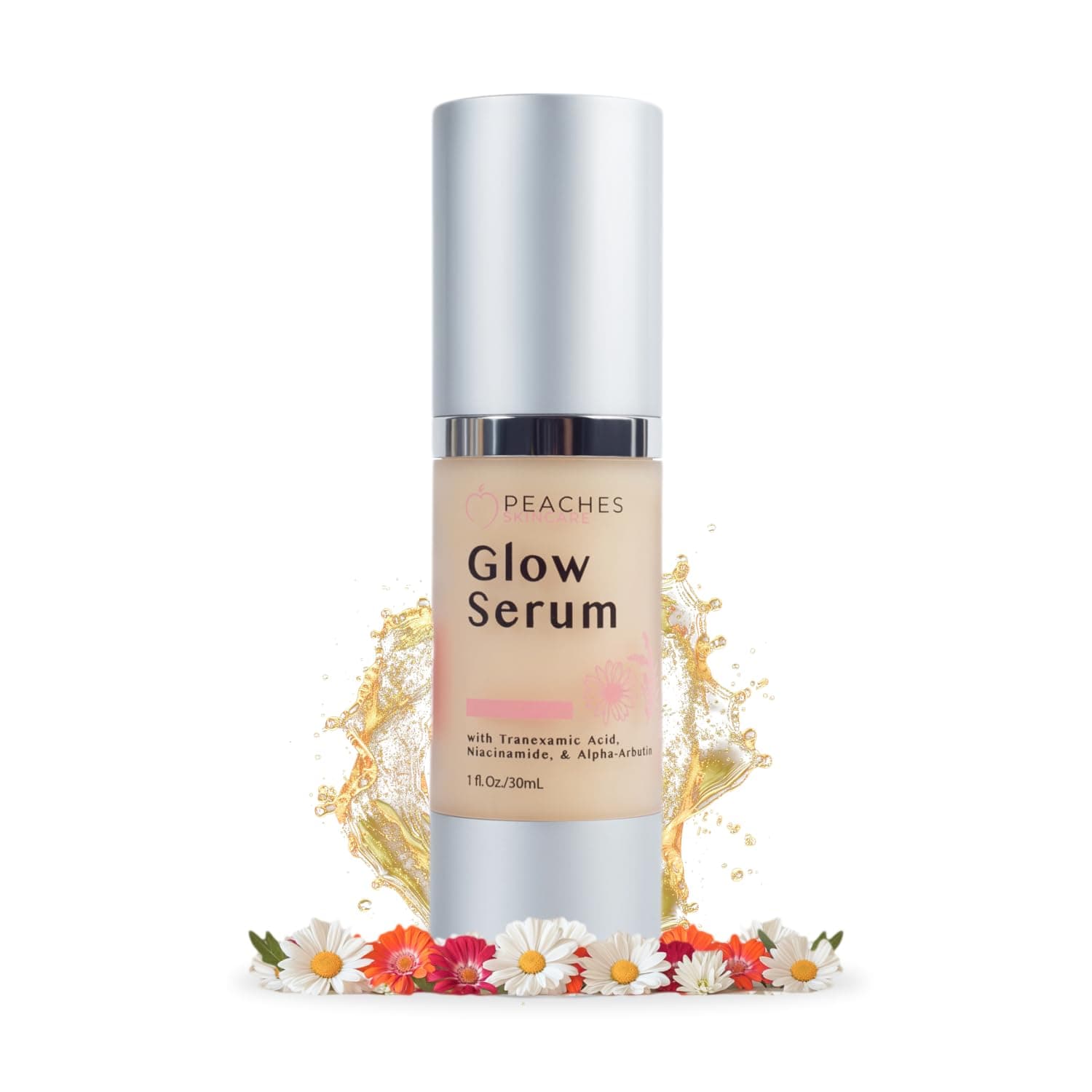 Dark Spot Correcting Glow Serum (1oz) – Tranexamic Acid, Daisy Flower, and Grape Seed Oil – Skin Brightening Serum for Smoother, Radiant Skin - Glow Serum