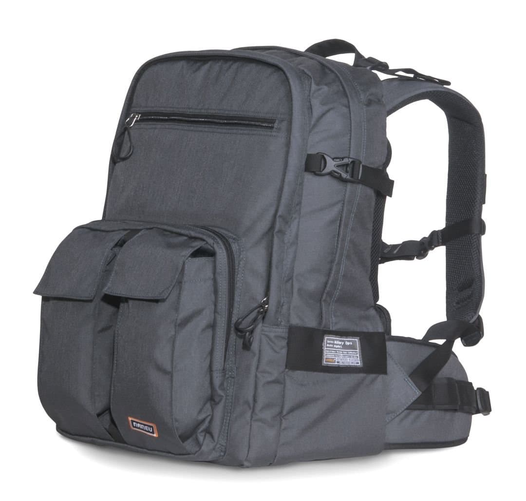 Naneu Alpha-L Gry Military Ops Camera Backpack with Laptop Compartment (Grey)