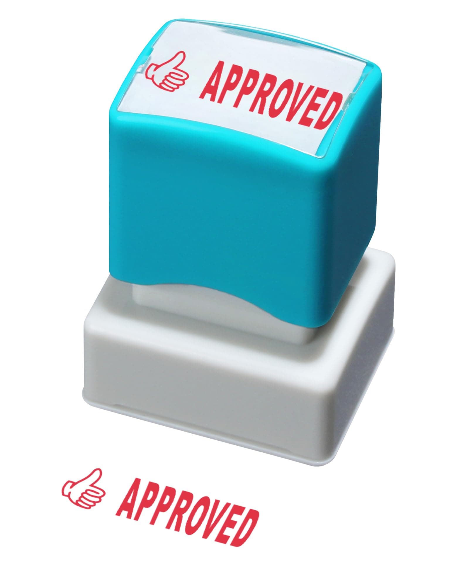 Approved Stamps –Pre-Inked Rubber Stamper Red Ink Office Stamp -Medium