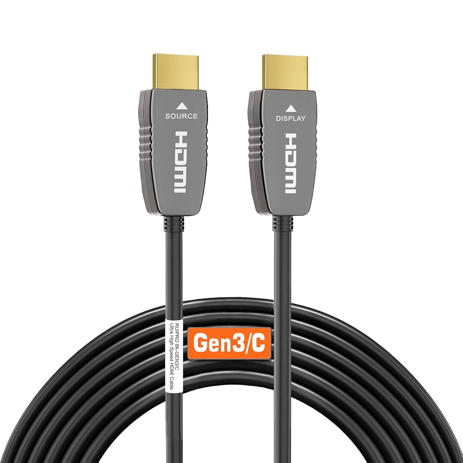 8K HDMI 2.1 Certified Fibre Optic Cable CL2 Rated 7.6M, Ultra High Speed HDMI Support 8K@60Hz 4K@120Hz 48Gbps eARC HDR HDCP2.3 Compatible with TV, Laptop, Projector, PS5, Xbox Series X, AVR