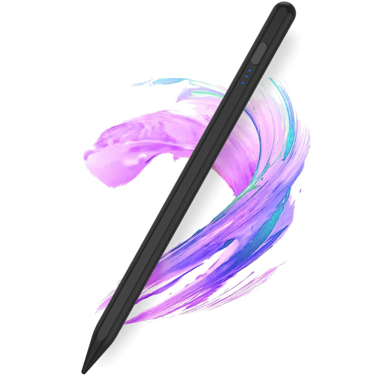 Stylus Pen for iPad 2018-2025 with Palm Rejection, Faster Charge, Tilt Sensitivity iPad Pencil Compatible with A16/11th/10th/9th/8th/7th/6th, Pro 11/12.9in, Air M2/M3/5th/4th/3rd, Mini 6/5th (Black)