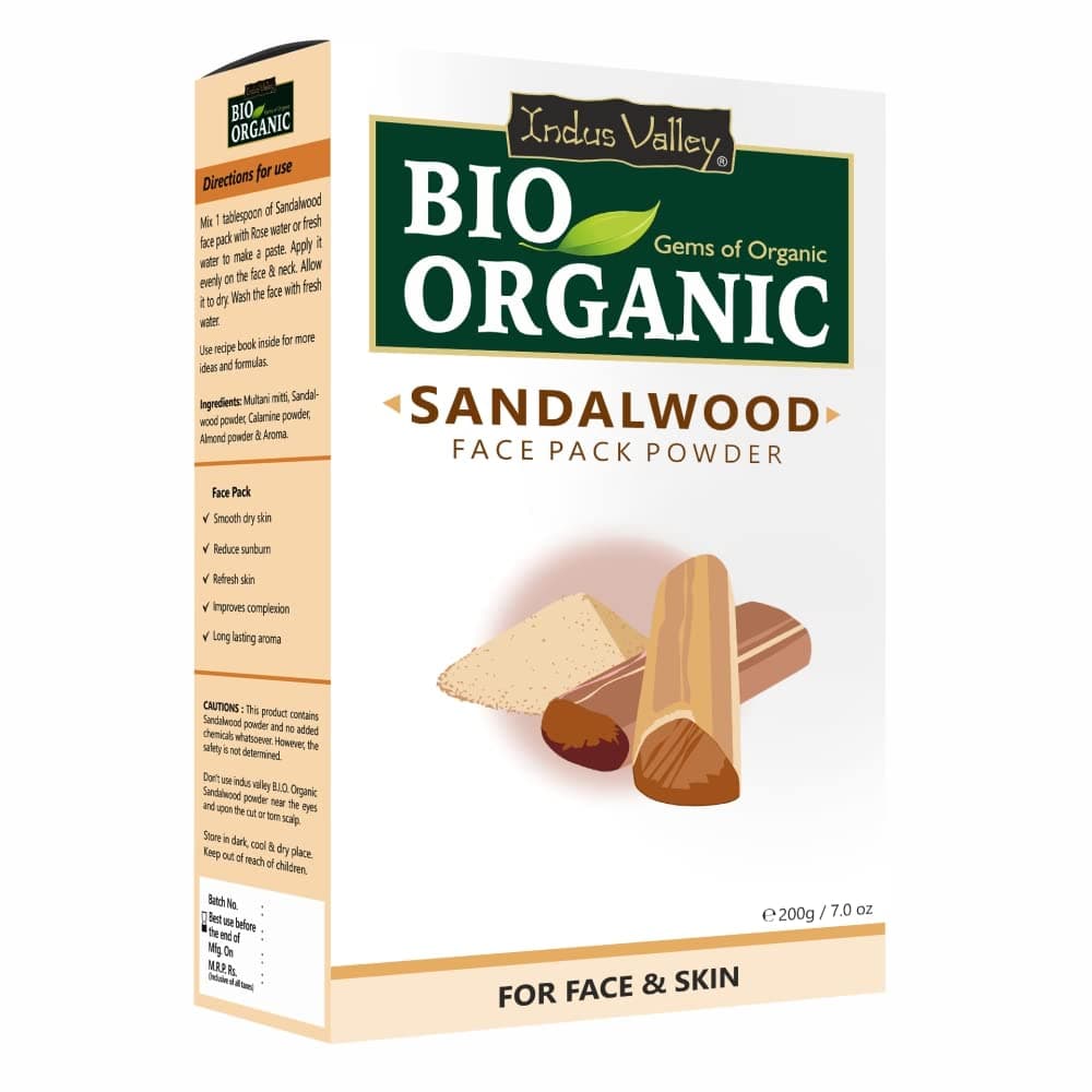 Indus Valley Organic Sandalwood Face Pack (100G)
