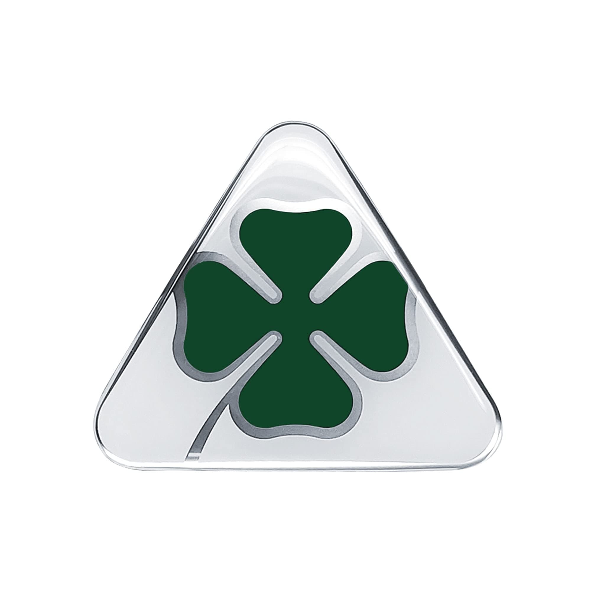Alfa Romeo 3D Sticker Four-Leaf Clover, Green and White, 5 cm