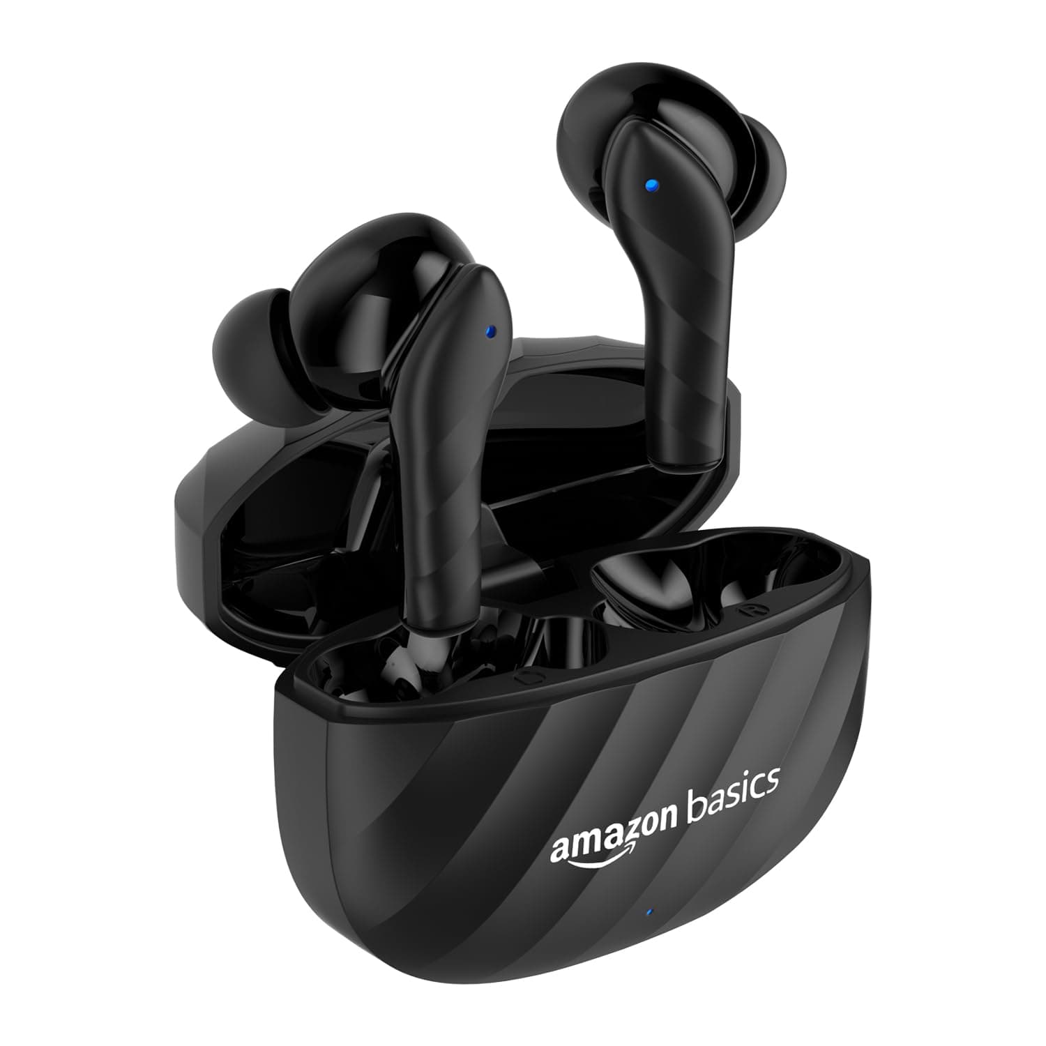 amazon basics TWS in-Ear Earbuds (AB-T10) with Fast Charging up to 50 Hours of Playtime | Dual 10mm Driver | IPX4 Water-Resistance | Bluetooth 5.3 | Charging Case with Mic | Touch Control (Black)