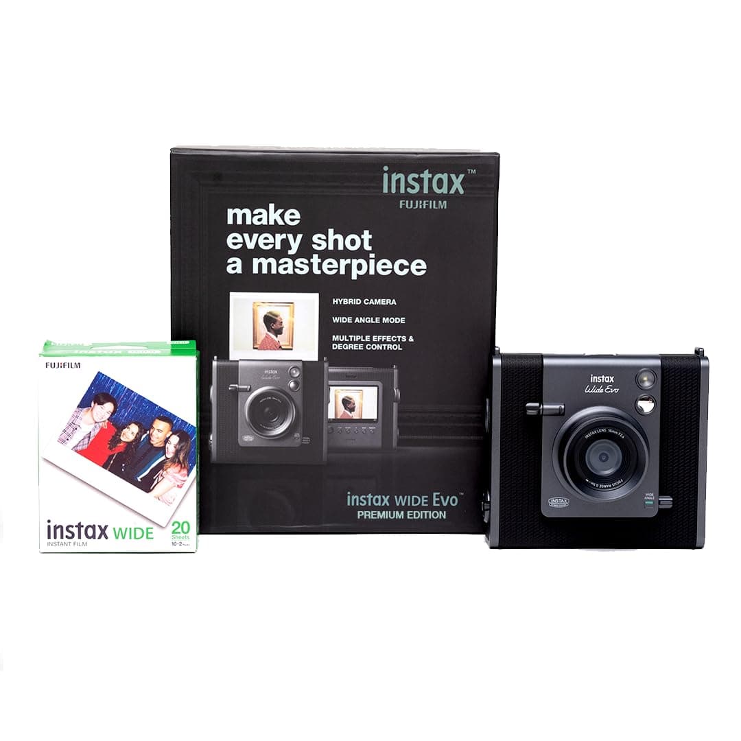 - Instax Wide Evo Premium Edition Combo Box with 20 Shots Wide Films