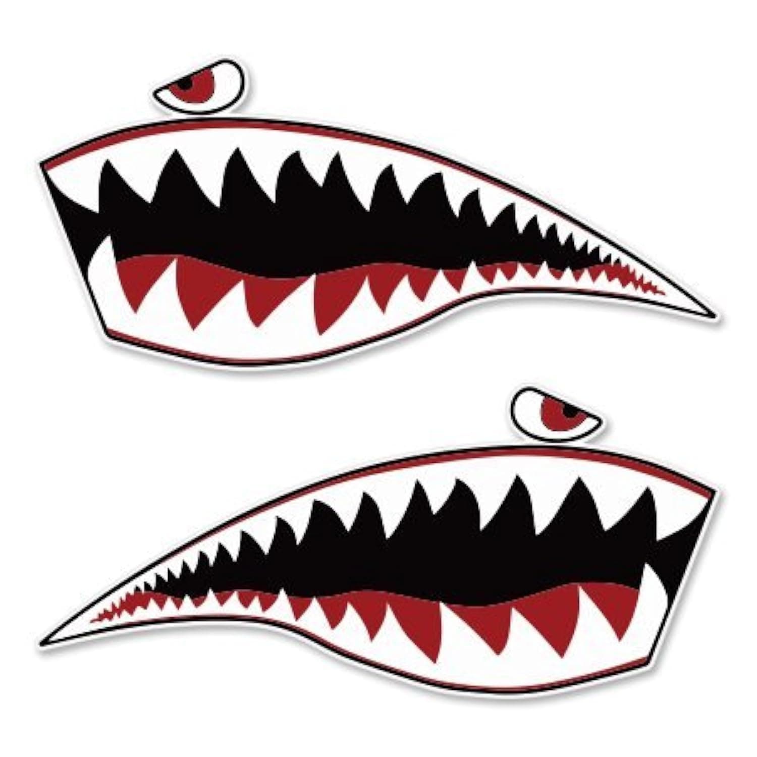 Warhawk Shark Tiger Vinyl Sticker - Car Window Bumper Laptop - Select Size