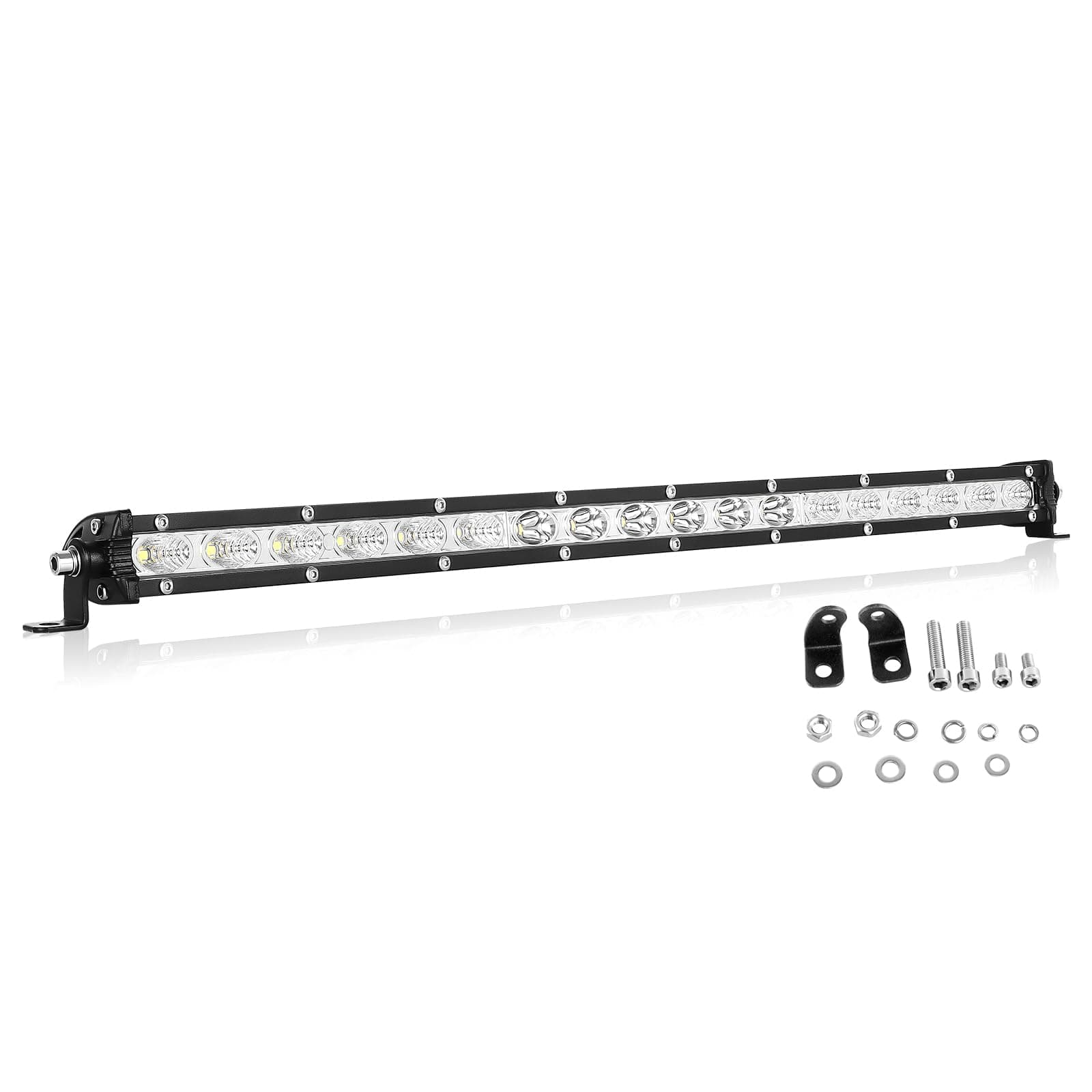 20 Inch 90W Led Work Light Bar Single Row LED Light Bar Flood Spot Combo Beam Waterproof Fog Lamps Offroad Driving Lights for 4X4 Tractor Truck Boat ATV UTV SUV