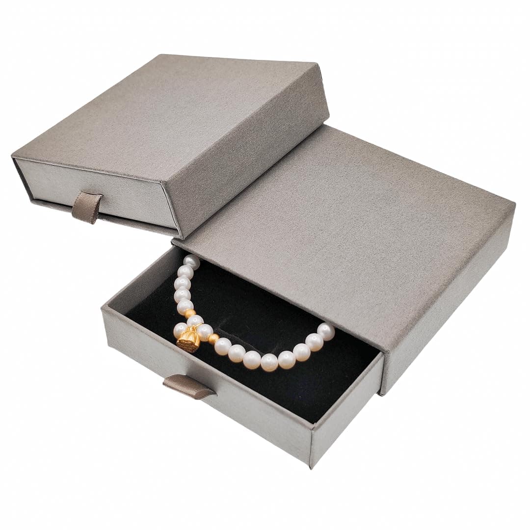 2 Pack Jewelry Gift Boxes Cardboard Jewelry Boxes, 3.5 x 3.5 x 1 Inch Small Gift Boxes for Jewelry Earrings Necklaces Handmade Bangles Bracelets (Grey)