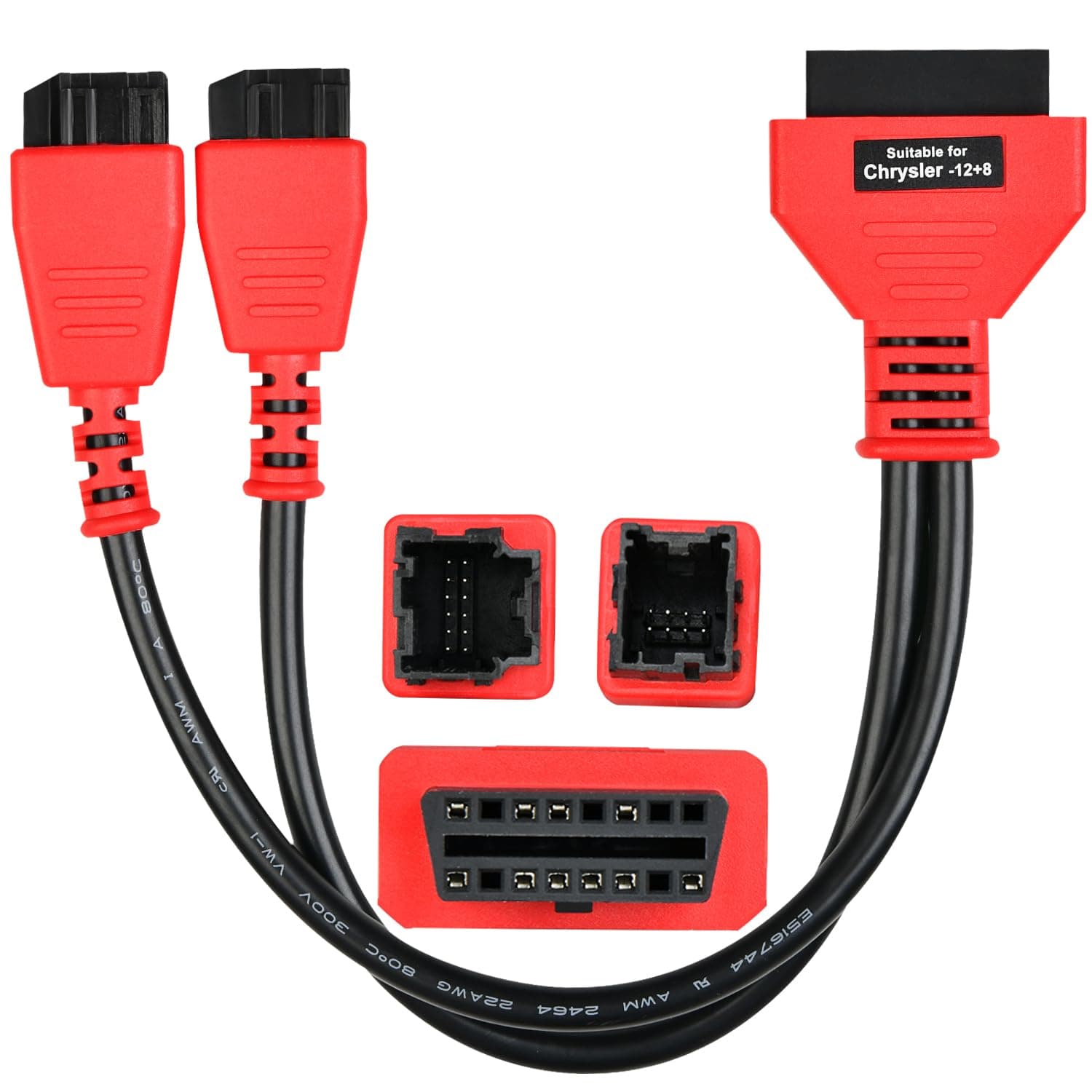 Autel Original 41cm Chrysler 12+8 OBD2 Adapter Cable, Bypasses FCA Gateway, Compatible with Autel MK808S, MX808S, MK808BT, MP808S, MS906, MS906 PRO, etc.