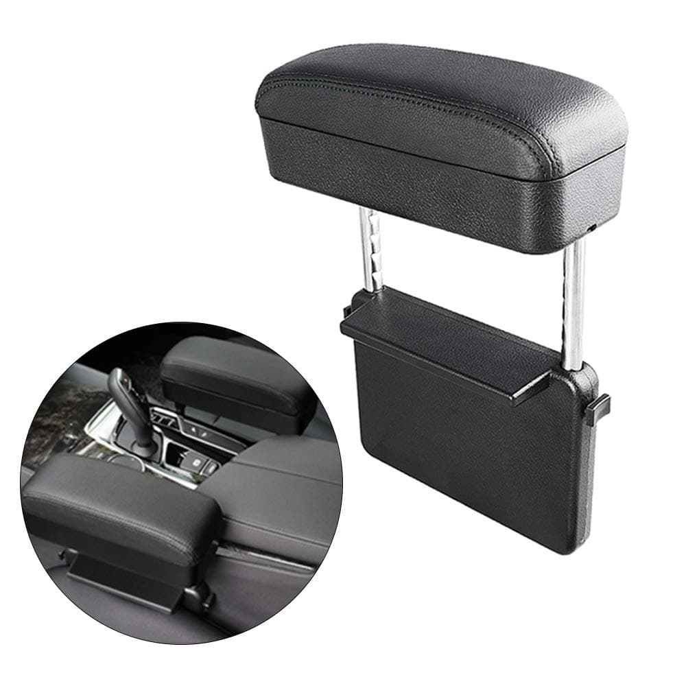 MuchkeyCar Armrests Universal Centre Armrest Faux Leather Storage Box Armrest Centre Console Armrests Car Accessories 1pc Black
