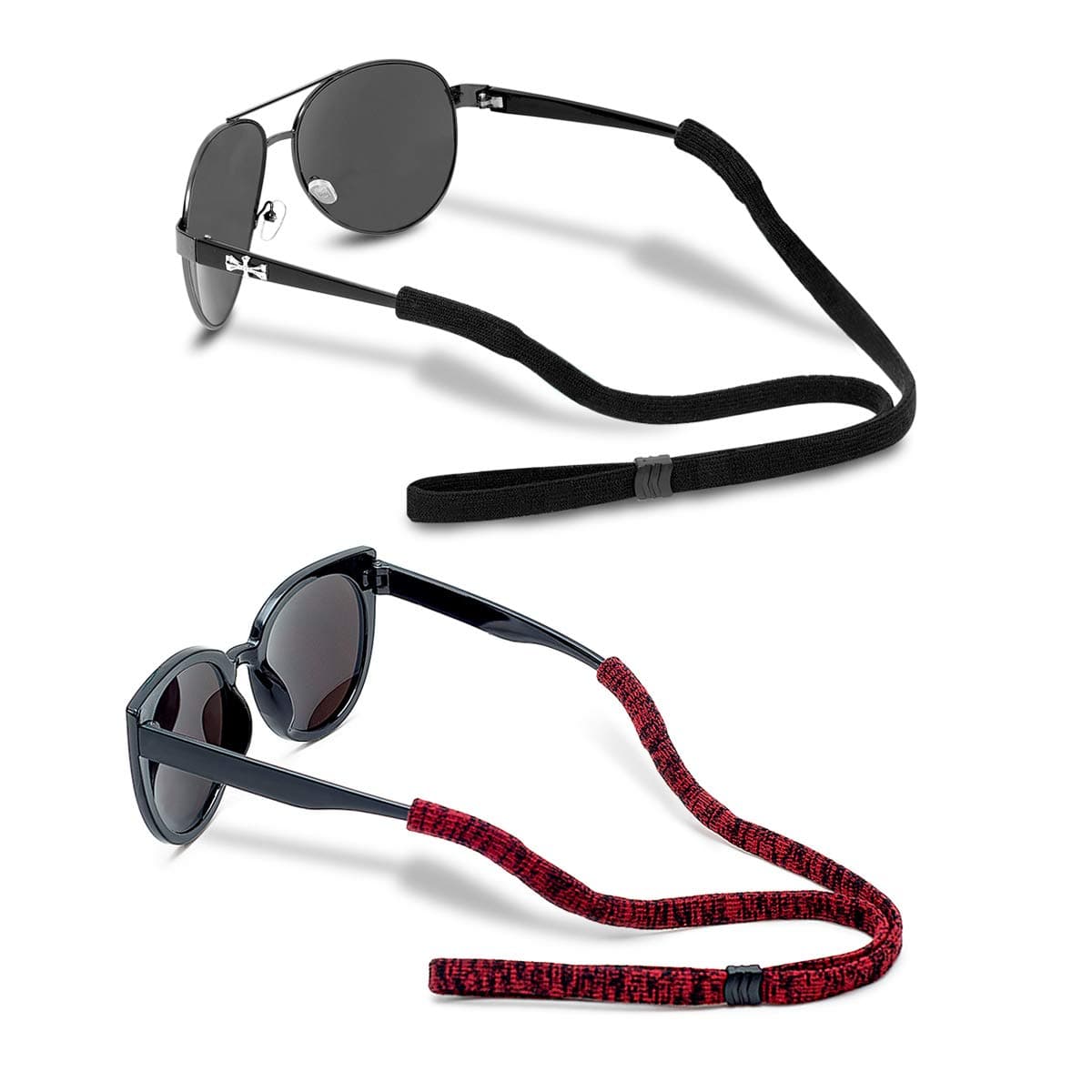 Glasses Strap (2 PCS) Sports Eyeglass Strap Adjustable Sunglasses Retainer for Men Women