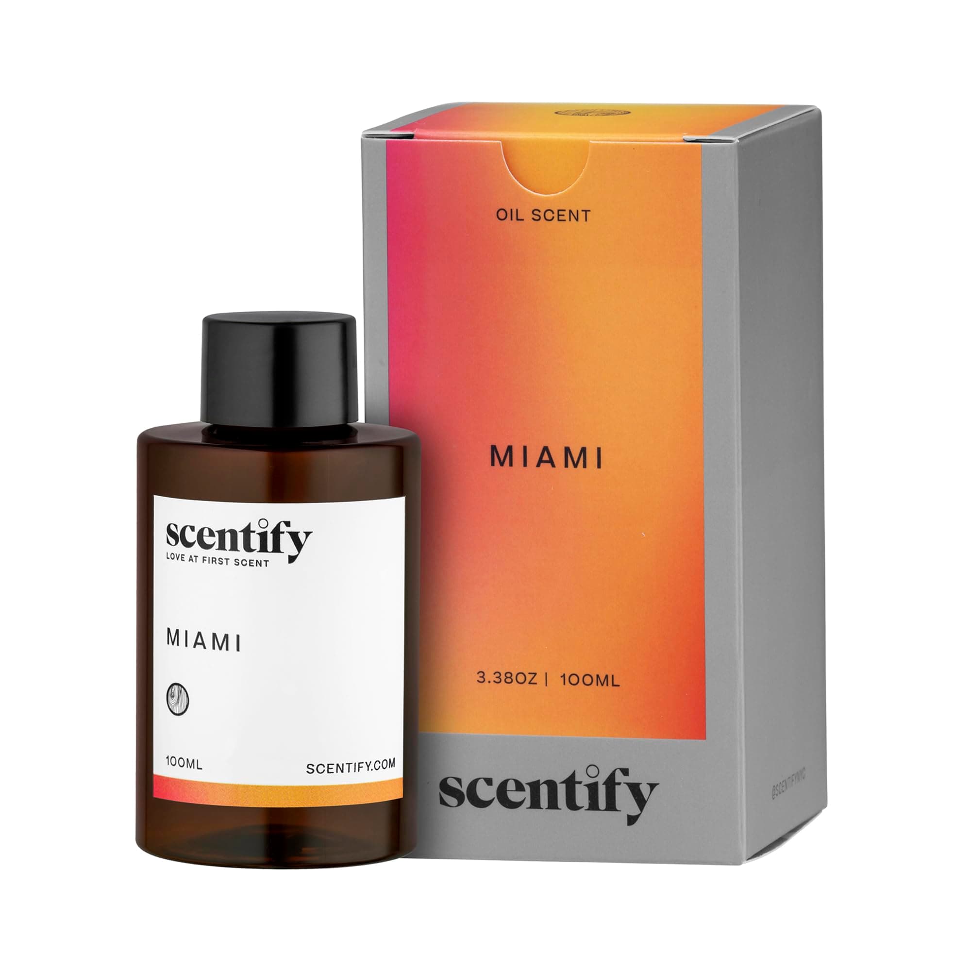 Scentify Miami Aroma Oil Scent for Oil Diffusers - Luxurious Aroma Oil with Creamy, Cashmere, Sandalwood, Musk Scents - Relaxing Aromatherapy Diffuser Fragrance Non-Toxic & Pet-Friendly 3.4 oz