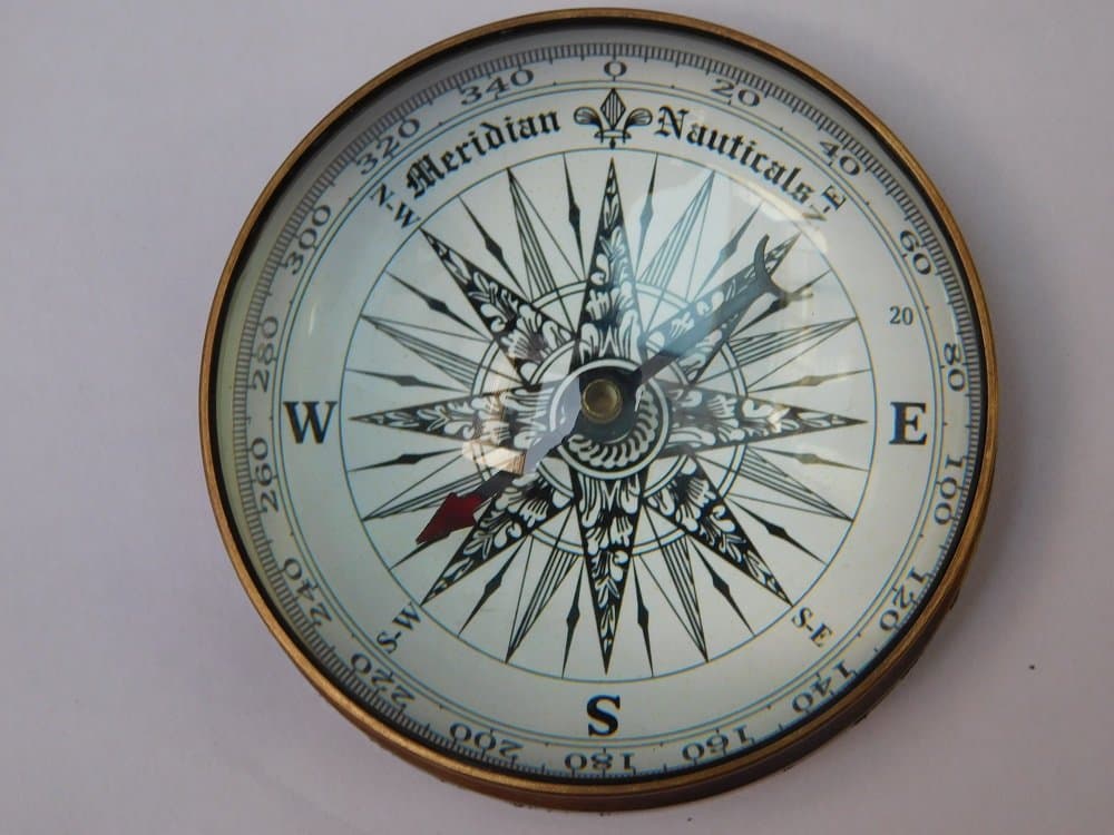 Brass 3" Antique Maritime Nautical Boat Compass, Hand Made, Fully Functional